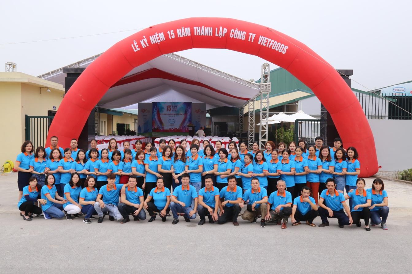 Kỷ niệm 15 năm ng&agrave;y th&agrave;nh lập c&ocirc;ng ty VIETFOODS