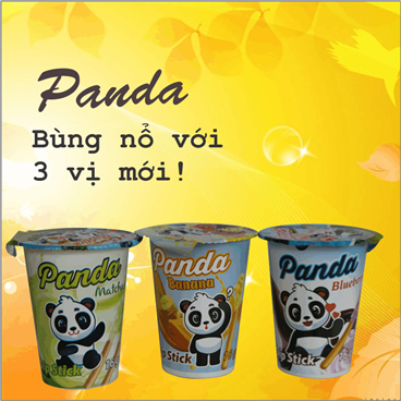 Bánh chấm kem Panda 3 vị mới
